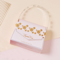 Caja de dulces biodegradable para boda inspirada en un bolso elegante, paquete de alimentos con estampado de lámina dorada y laminación mate, carpetas de papel artístico - Azúcar