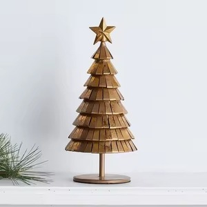 Elegante Escultura de Árbol de Navidad, Decoración Metálica para el Hogar Contemporáneo - Product Image 2
