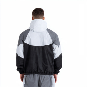 Lightweight Nylon Waterproof Hooded Printed <b>Windbreaker</b> Tracksuit Rain Jacket Track Pants Set Custom <b>Women's</b> Casual Solid - Product Image 2