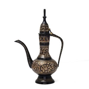 Vintage Brass <b>Arabic</b> Coffee Pot Decorative Teapot Handmade Engraved Metal Ewer for Home Decor Collectibles - Product Image 4
