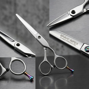 Ergonomic Professional Hair Cutting <b>Barber</b> Scissors Stainless Steel Salon Shears For Hairdressers Kit <b>Set</b> 6-Inch Durable Tool - Product Image 2
