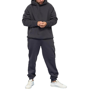 Chándal de algodón personalizado de 400 g/m² para hombre, con capucha y cremallera, pantalones con logo bordado, verde oliva, paneles beige, ropa deportiva urbana. - Product Image 1