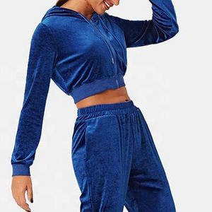Women's Winter Streetwear Solid Waffle Knit Tracksuit Zip-Up Hoodie with Fur Collar & Flare <b>Pants</b> Two-Piece Set 100% Cotton - Product Image 5