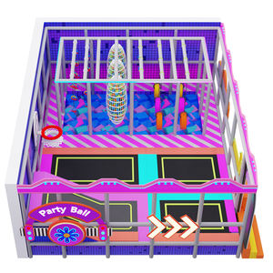 Petit parc de trampoline, zone de saut pour enfants avec parcours d'obstacles <span class=keywords><strong>et</strong></span> basket-ball pour centre commercial, école ou restaurant - Product Image 3