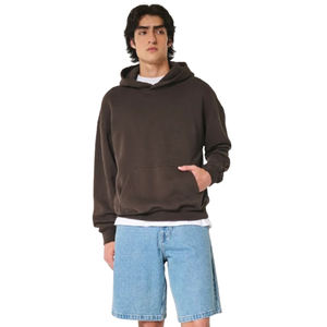 โรงงานผู้ผลิตเสื้อผ้าสตรีทแวร์ขายส่งโดยตรง ผ้าฝ้ายฟลีซ 100% เสื้อโอเวอร์ไซส์แบบยูนิเซ็กซ์ พิมพ์ลายกราฟิกตามสั่ง 500 GSM - Product Image 5