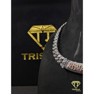 Custom Name Pendant Necklace VVS Moissanite Diamond <b>Iced</b> <b>Out</b> Tennis <b>Chain</b> 925 Sterling Silver Luxury Hip Hop Jewelry By Trisha - Product Image 2