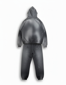 Ensemble de survêtement en molleton de coton délavé pour homme, avec sweat à capuche et pantalon, couleur unie, respirant, pull chaud pour l'hiver - Product Image 5