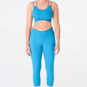Conjunto de Yoga para Mujer, Ligero, Sólido, de Secado Rápido, Transpirable, Ecológico, de 2 Piezas, con Logotipo Personalizado, Precio al por Mayor - Product Image 4