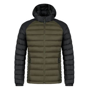 Custom Men Plus Sizes Autumn Thick <b>Quilted</b> Cotton Baseball Uniform Hooded Single Breasted Casual ODM - Product Image 3