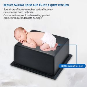 Lavello da Bar Sottopiano in Quarzo 45,7 cm L x 40,6 cm L con Cestello Filtrante per Uso in Cucina - Product Image 5