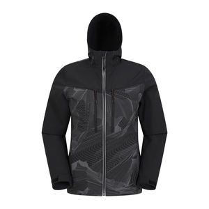 Veste Softshell Imperméable à Capuche en Polyester Extensible avec Patchwork pour Randonnée et Chasse – Grande Vente, Haute Qualité - Product Image 1
