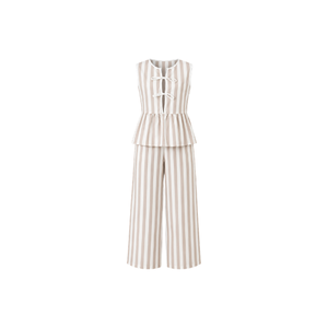 Conjunto Largo de Dos Piezas para Mujer con Cuello Halter, Ropa Casual de Corte Holgado y Largo Completo, Transpirable para Primavera/Verano - Product Image 2