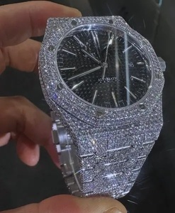 Montre mécanique de luxe en acier inoxydable analogique-numérique avec détails en diamant moissanite - Montre cadeau haut de gamme unisexe - Product Image 2