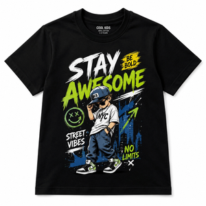 T-shirt Homme Cool en Coton Jersey 100% à Manches Courtes et Col Rond, Imprimé par Transfert Thermique Motif Dessin Animé, Style Urbain, Respirant, Coupe Classique, 180g - Product Image 1