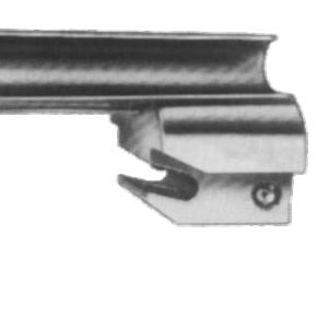 Lame de laryngoscope manuelle réutilisable en acier inoxydable de haute qualité, pointe légèrement courbée, pour procédures médicales ORL, modèle Wisconsin Foregger - Product Image 5