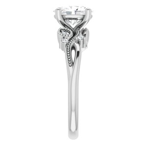 Anillo Solitario de Lujo con Moissanita de Corte Ovalado de 6x8mm, Plata de Ley 925, Chapado en Oro de 18K, Engaste de Garras, Certificado por Terceros - Product Image 3