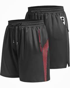 Shorts de sport pour homme personnalisés, séchage rapide, poche sécurisée pour téléphone, légers, respirants, pour la course à pied, l'entraînement, en polyester, taille élastique - Product Image 6