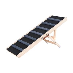 Rampa Pieghevole in Legno per Animali Domestici, Regolabile, Lunga 100 cm, per Cani e Gatti di Piccola e Grande Taglia Anziani, Accessorio per Letto - Product Image 2