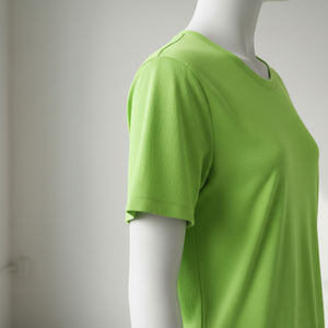 Camisetas Casuales de Verano para Mujer, de Color Sólido, Manga Corta, 100% Algodón Elástico, Personalizables, al por Mayor - Product Image 4