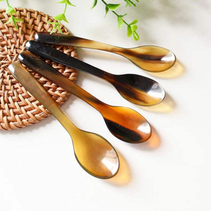 ช้อนตักอาหารทำจากเขาควายคุณภาพหรูหรา สำหรับใช้บนโต๊ะอาหาร ช้อนเสิร์ฟทำจากเขาวัว ขัดเงาอย่างดี คุณภาพเยี่ยม - Product Image 5
