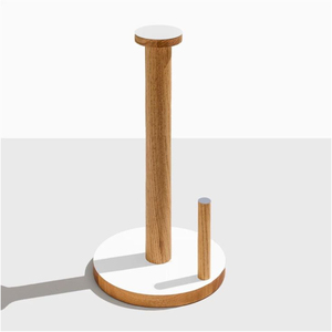 Elegant Eco-Friendly Bamboo Space Saving Paper Towel Holder With Customizable Logo For <b>Kitchen</b> Bathroom Storage & Decoration - Product Image 3