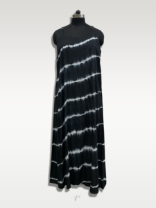 Tie Dye Maxi <b>Dress</b> <b>Spaghetti</b> <b>Strap</b> Loose Fit Viscose Summer Casual Long Sleeveless Striped Pattern Breathable Woven <b>Dress</b> - Product Image 1