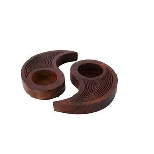 Support de bougie en bois pour mariages, événements festifs, fêtes et cadeaux – Support de bougie lisse et poli pour la maison, les restaurants et les tables - Product Image 3