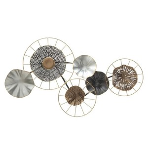 Escultura de Pared Metálica Moderna de Alta Demanda, Diseño Circular Abstracto, Arte Decorativo para el Hogar, Decoración de Pared para Sala de Estar - Product Image 1