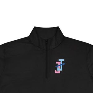 เสื้อสเวตเชิ้ตแบบซิป ¼ ตัว สีดำ แขนยาว ผ้าฟลีซนุ่ม สวมใส่สบาย เหมาะสำหรับกิจกรรมกลางแจ้ง ธุรกิจ แฟชั่น และลำลอง - Product Image 3
