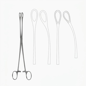 Pinces à éponges droites en acier inoxydable, instrument médical chirurgical réutilisable, outil de pansement pour usage hospitalier en salle d'opération - Product Image 5
