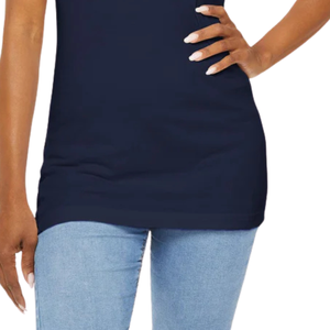 T-shirt graphique bleu marine en coton doux à col rond et manches courtes – Vêtement décontracté et tendance pour le quotidien - Product Image 4