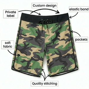 Shorts de bain pour hommes, camouflage, écologiques, imperméables, séchage rapide, légers, pour la plage, la natation, le surf, les vacances - Product Image 6