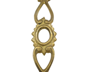 Cuillère décorative vintage en laiton, manche ajouré orné, motif floral géométrique, louche en métal faite à la main, cuillère de service élégante, vaisselle raffinée