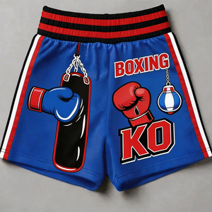 Pantalones Cortos de Boxeo de Poliéster, Ropa de Entrenamiento, Impresión por Sublimación Personalizada, Logotipo Bordado, Transpirable, Talla Personalizada - Product Image 1