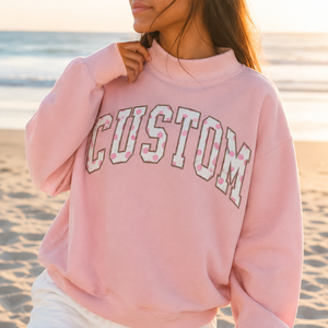 Custom Women's Plus Size Oversized <b>Mock</b> <b>Neck</b> Sweatshirt Custom Logo with Polka Dot Fill Outline Print Casual Pullover <b>Top</b> - Product Image 2