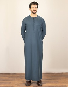 <b>Men</b> Juba Traditional Modest Islamic Robe Muslim Long Clothing Comfortable Loose Fit Breathable Fabric - Product Image 5