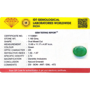 Natural Emerald Loose Gemstone 5.8 Carat Certified Trillion Faceted Raw - Product Image 4