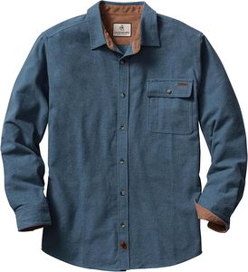 Camisa Casual de Franela de Algodón para Hombre, Manga Larga, Color Sólido, Cuello Clásico, Estilo Workwear, para Otoño - Product Image 4