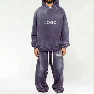 Nouvel arrivage 2026 : Ensemble de survêtement tie-dye à capuche en coton, coupe ample, sweat-shirt et pantalon large, style streetwear, pour l'automne - Product Image 1