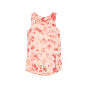 Débardeur tricoté sans manches tie-dye pour femme, col rond, décontracté, respirant, 100 % polyester, sportif, logo avant, longueur standard - Product Image 5