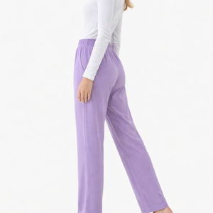 Women <b>Track</b> <b>Pants</b> Loose Fit Drawstring Wide <b>Leg</b> Shape Relaxed Fit Full Length Elastic Waistband <b>Straight</b> <b>Leg</b> Custom <b>pant</b> - Product Image 3