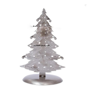 Premium Quality Christmas <b>Tree</b> Luxury Design Silver Finished Aluminum Metal <b>Tabletop</b> Blank Sublimation - Product Image 3