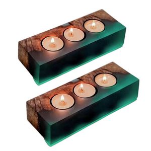 Blue Resin <b>Candle</b> Holders 3 Tealight <b>Candle</b> Holder Resin and <b>Floating</b> Wood Votive <b>Candle</b> Holder Decorative Craftera Exports - Product Image 4