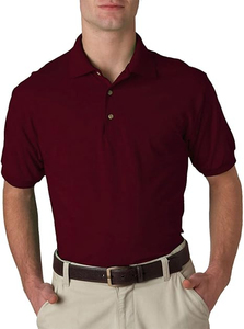 Camiseta de Verano Casual para Hombre, Negra, 100% Algodón, Sólida, Antiarrugas, de Punto, Manga Corta, Corte Regular, Cuello con Botones, Talla 6XL - Product Image 6