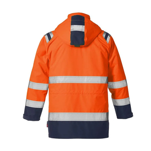 Chaqueta de Trabajo de Alta Visibilidad Personalizada con Tiras Reflectantes para Trabajo Nocturno, Trabajos al Aire Libre y Entornos Industriales - Product Image 3