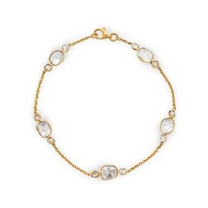 กำไลข้อมือโมอิสซาไนต์ทรงโพลกี้ สไตล์วิคตอเรียน เงินแท้ 925 ชุบทอง 14K เครื่องประดับหรูหรา ของขวัญสำหรับผู้หญิง - Product Image 6