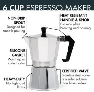 Cafetière classique pour expresso et <span class=keywords><strong>café</strong></span>, Moka Pot pour la préparation de <span class=keywords><strong>café</strong></span> italien et cubain, cafetière Greca, cafetières - Product Image 3