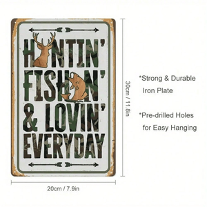 CIFbuy Plaque en aluminium rustique vintage 20,3x30,5 cm (8x12 pouces) Thème Pêche TikTok pour service de retrait Temu - Product Image 3