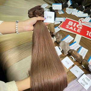 Extensiones de Cabello Humano con Trama Cosida a Mano de la Mejor Calidad, Trama Invisible, Negro Natural, Suave, Liso, Sin Enredos, Proveedor - Product Image 6