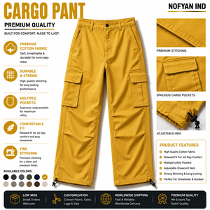Pantalones Cargo de Estilo Urbano OEM ODM para Hombre, Pantalones Utilitarios Tácticos, Fábrica de Ropa de Marca Privada, Logotipo Personalizado, Sarga de Algodón - Product Image 1